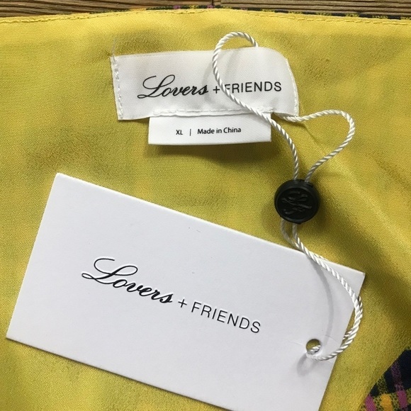 NWT Lovers + Friends Bianca Yellow Plaid Bodysuit - Picture 7 of 7